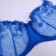 Ocean - Blue Sheer Unlined Bra Plus Sizes