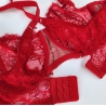 Scandal - Unlined Red Lace Bra Plus Size 