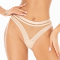 On The Cloud - Beige Mesh Seamless Thongs