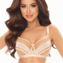 On The Cloud - Beige Mesh Unlined Bra