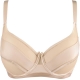 On The Cloud - Beige Mesh Unlined Bra