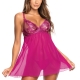 Brilliance 1 - Fuchsia Pink Sheer Babydoll