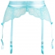 On The Clouds 1 - Mint Blue Lace Garter Belt